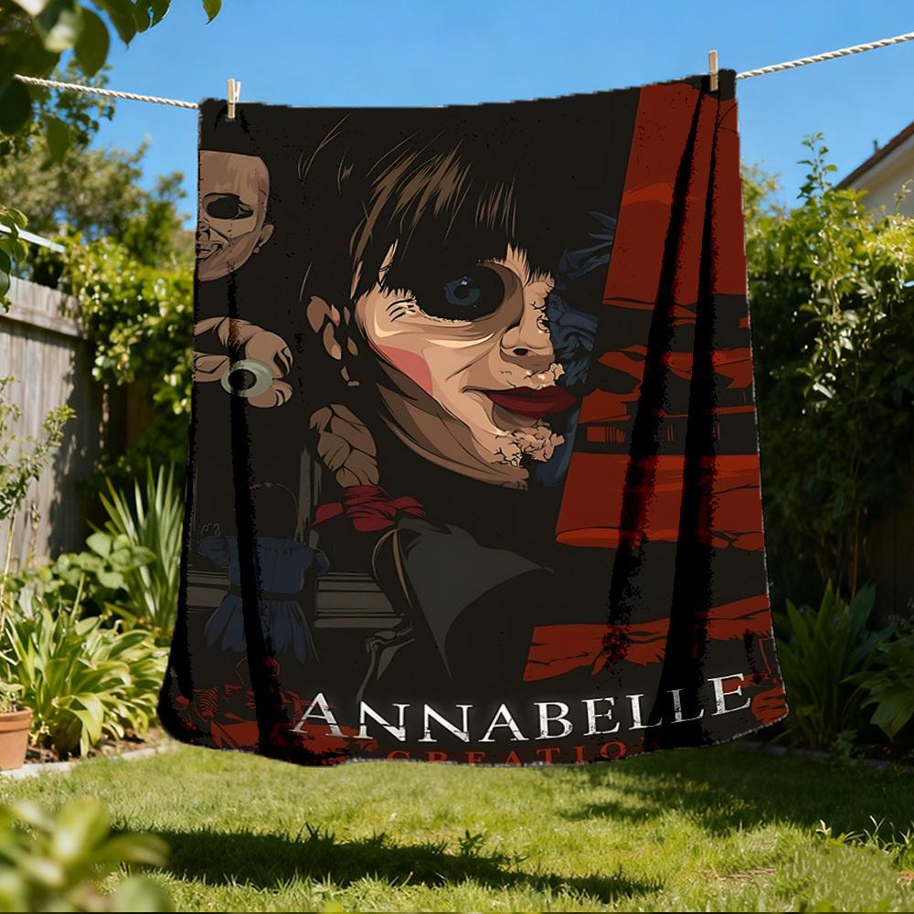 1 шт. Аннабель, Ужасы, Мягкое одеяло для улицы, Ультраплюшевое, Теплое, Универсальное и Простое в уходе, для Кемпинга, и 80x120cm