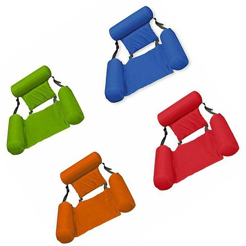 Inflatable Swimming Floating Chair Pool Seats Foldable Water Bed Lounge Chair