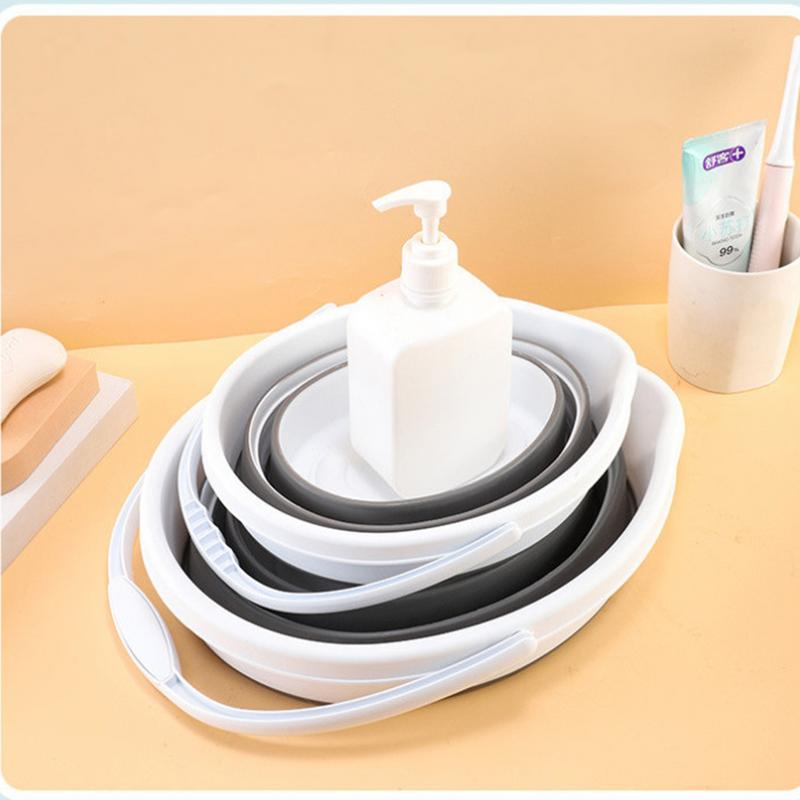 Găleată de Apă Pliabilă Găleată Pliabilă de Exterior pentru Pescuit Recipient de Apă de Uz Casnic Găleată Compactă cu Mâner Economisire Spațiu Exterior