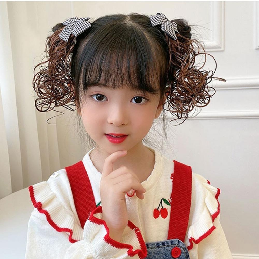 2pcs Chinese Style Baby Wig Hairpin Cute Red Bowknot Hairclip Children's Bow Wig  New Year Festive