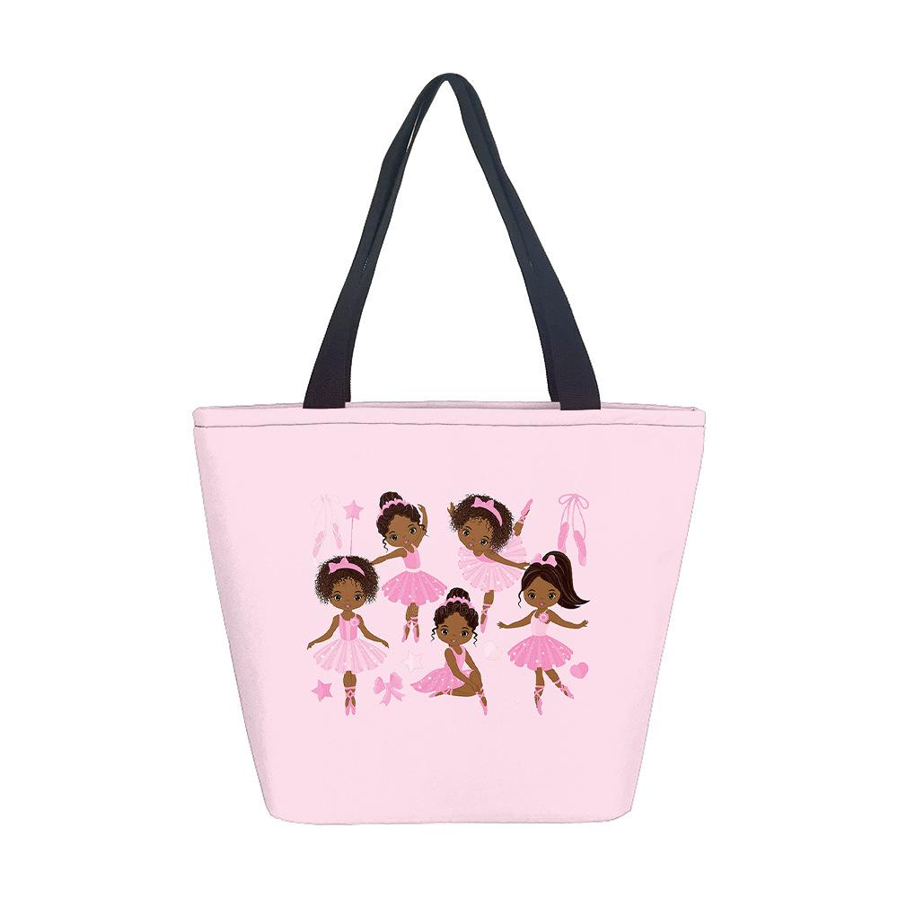 Borsa a Mano da Donna Ragazza Africana Borsa a Spalla Ragazza Borsa in Tela Stampata Tendenza Moda Borsa Tote di Grande Capacità