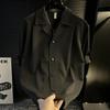 Men's Cuban Collar Roll Tab Sleeve Button Down Shirt Casual Formal Top