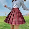Sommer Frauen Röcke 2020 Hohe Taille Koreanischen Stil Falten Röcke für Mädchen Nette Süße Damen Plaid Mini Rock Frauen