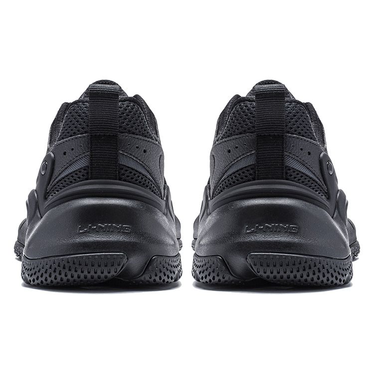 Li Ning Versatile Retro Dad Shoes Men Sneakers Black AGCT391-1