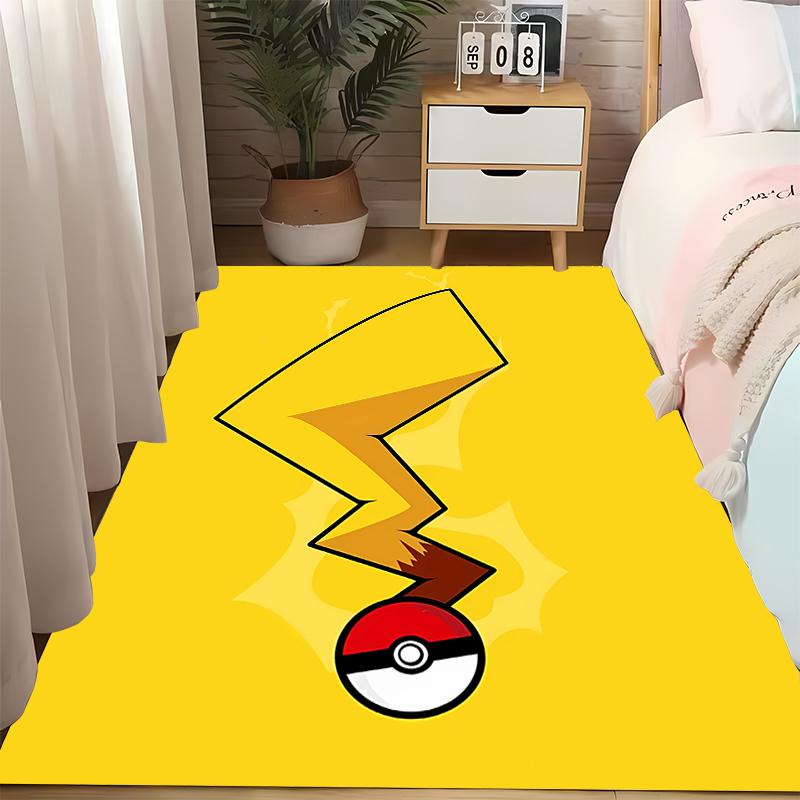 3D Pokemen-Pikachu Carpet Yoga Living Room Decor Children's Crawling Mat Doormat Living Room Rug Gifts for Family Kids Potdemiel