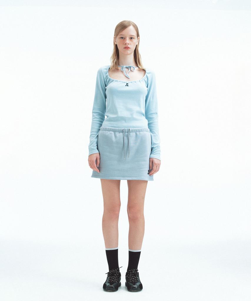 REST&RECREATION Tie Long Sleeve Top - Sky Blue