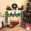 2PCS Reusable 2M Christmas Garland DIY Shiny Tinsel Tinsel Garland Pendant Prop Adjustable Xmas Tree Ornaments Party Decor