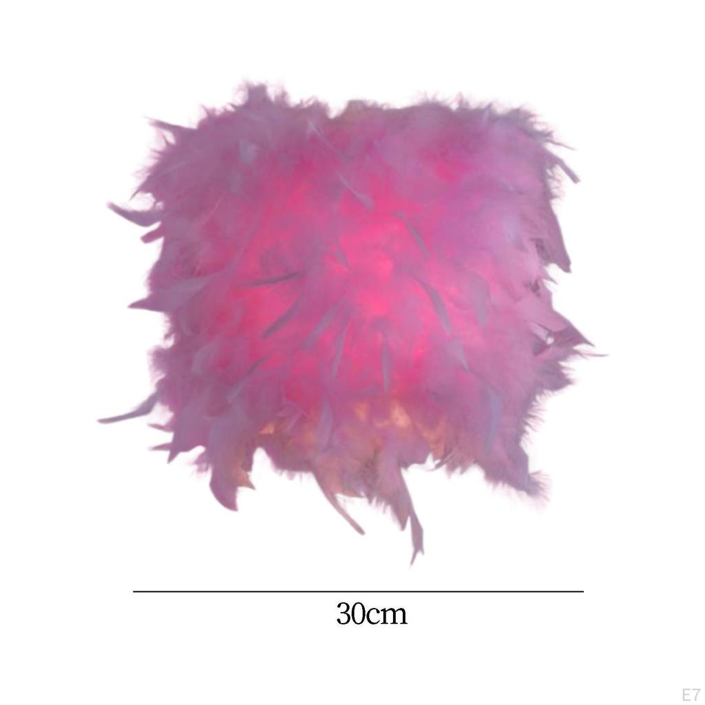 Elegant Feather Lamp Shade for Modern Home Decor