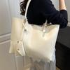 Large-capacity bag women's spring high-value new simple casual shoulder bag high-end texture tote bag