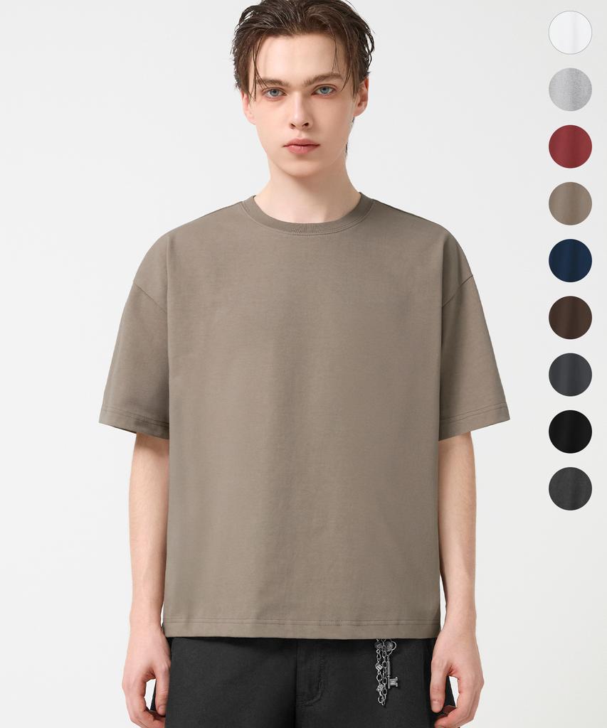 TRILLION [Special Feature] Essential Cp Double-Layered Cropped Short Sleeve T-Shirt_9 Colors (J Type)