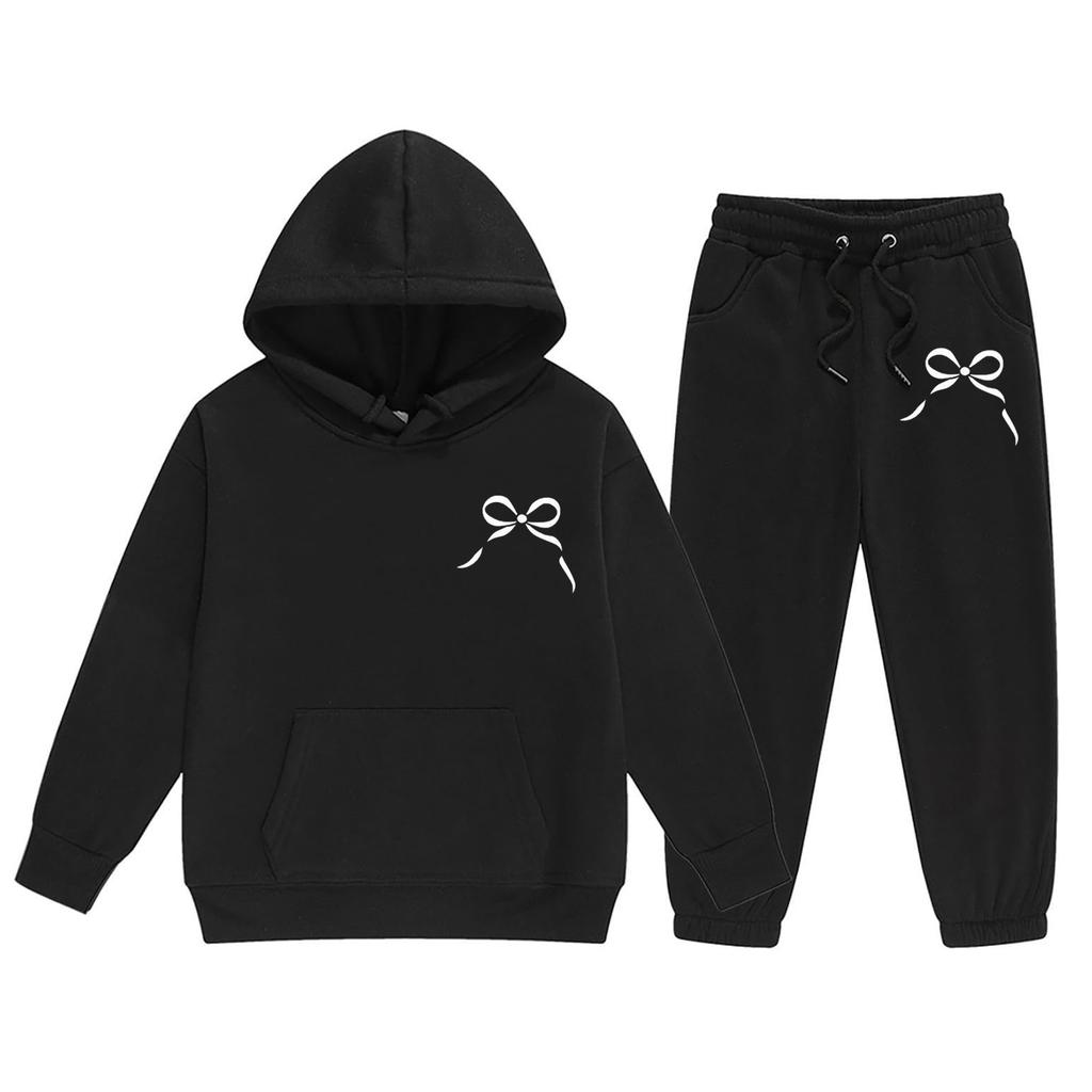 Boys Girls Sweatsuit Clothing Hooded Sweatshirt Jogging Sweatpants Tracksuits Set Fashion Outfit