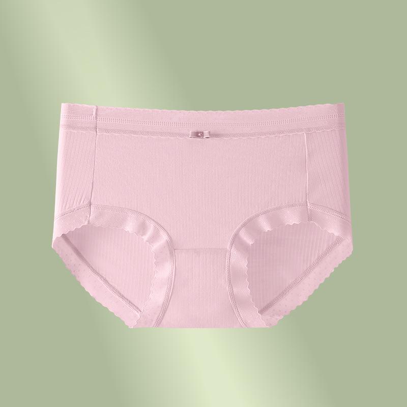 Spårlösa damunderkläder Medelhög midja bomull Antibakteriell gren Flickkalsonger Stora triangelshorts för flickor