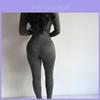 Women Casual Long Sleeve Turtleneck Bodycon Romper Jumpsuit Bodysuit Pants Long