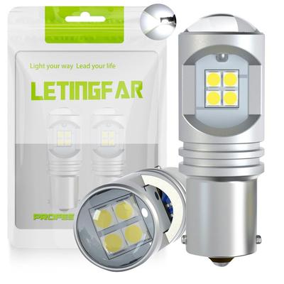 S25 LED Enkel Vit Explosiv Lampa S25 LED Baklampa, Inbyggd Canceller, 1156 BA15S,