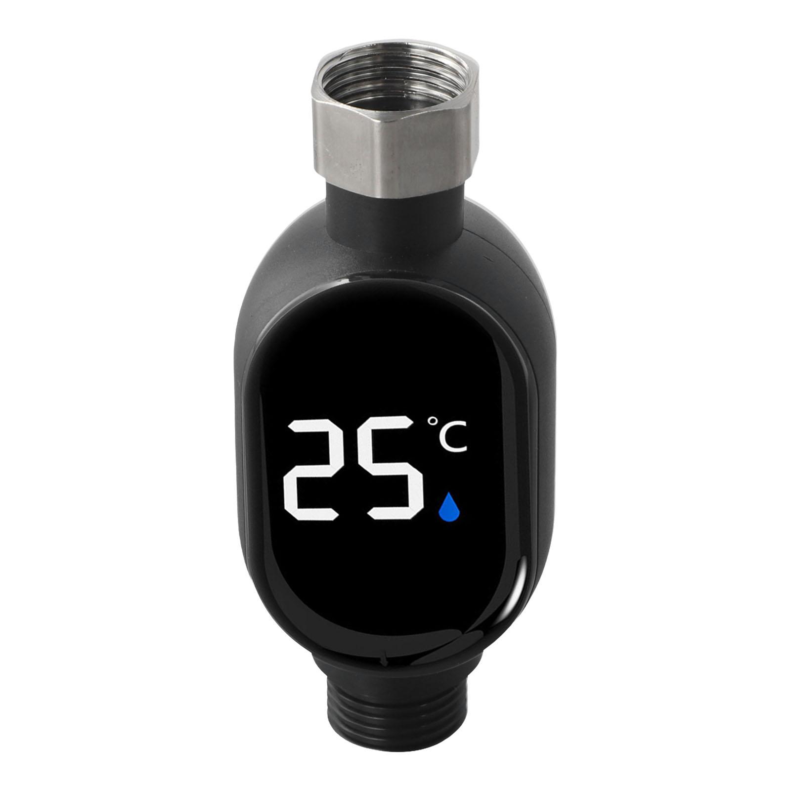 

1pc Shower Thermometer Waterproof Smart Temperature Digital Display 0℃~99℃ Water Temperature Faucet Thermometer Bath Thermometer чёрный