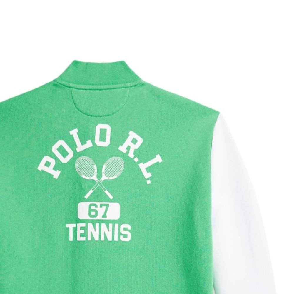 Polo Ralph Lauren Baseball Jacket Logo Embroidered Color Block Long Sleeve Kids Jackets Green CWPOOTWY6020370-300