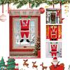 110/170cm Climbing Santa Plush Set Hanging For Window Balcony Roof Chimney 2025 Merry Christmas Gift Holiday Decor
