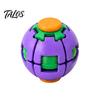 Bright Color Fidget Ball 3D Printed Press Toy, Stress Anxiety Relief Spinner for Kids Rotating Toy Adults, Push And Spin Desk Home Office Classroom