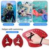 1 Pair Swimming Hand Paddle with Silicone Strap Holes Professional Kids Adults Beginner
