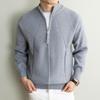 Men's Spring/Autumn American-Style Knit Cardigan with High-End Korean Trend Stand Collar and Zipper