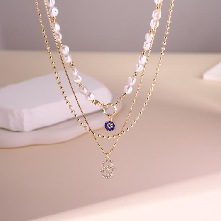 Fashionable Necklace Multiple Layer Necklace Elegant Party Necklace Alloy Texture Trendy Fashion Jewelry for Daily Party
