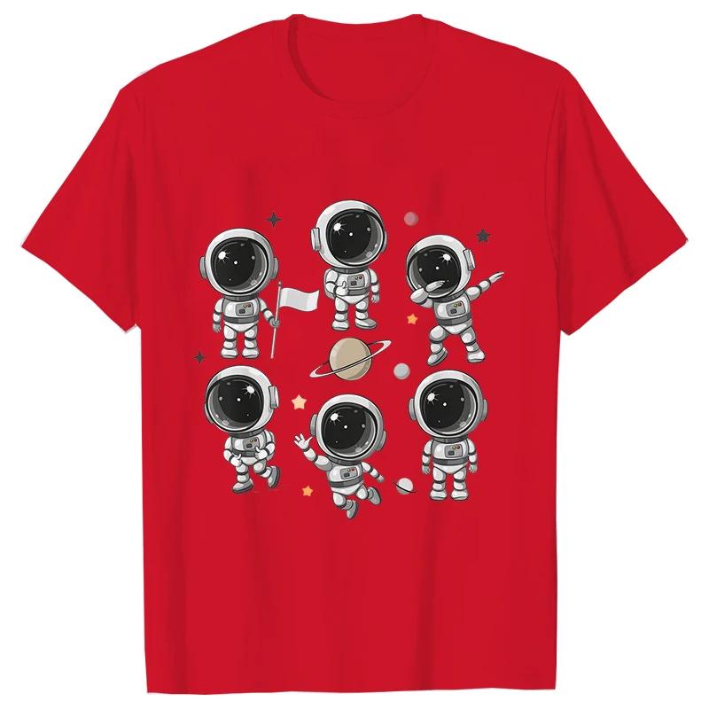 Harajuku Funny Aesthetic Tshirt Women Summer Fashion Cartoon Astronaut Graphic Y2k Tops Universe Space Punk Female Tees Shirt