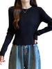 Herbst/Winter Strickpullover Damen Wave Top Undercover New Undercover Bottom Slimming Short Sweater