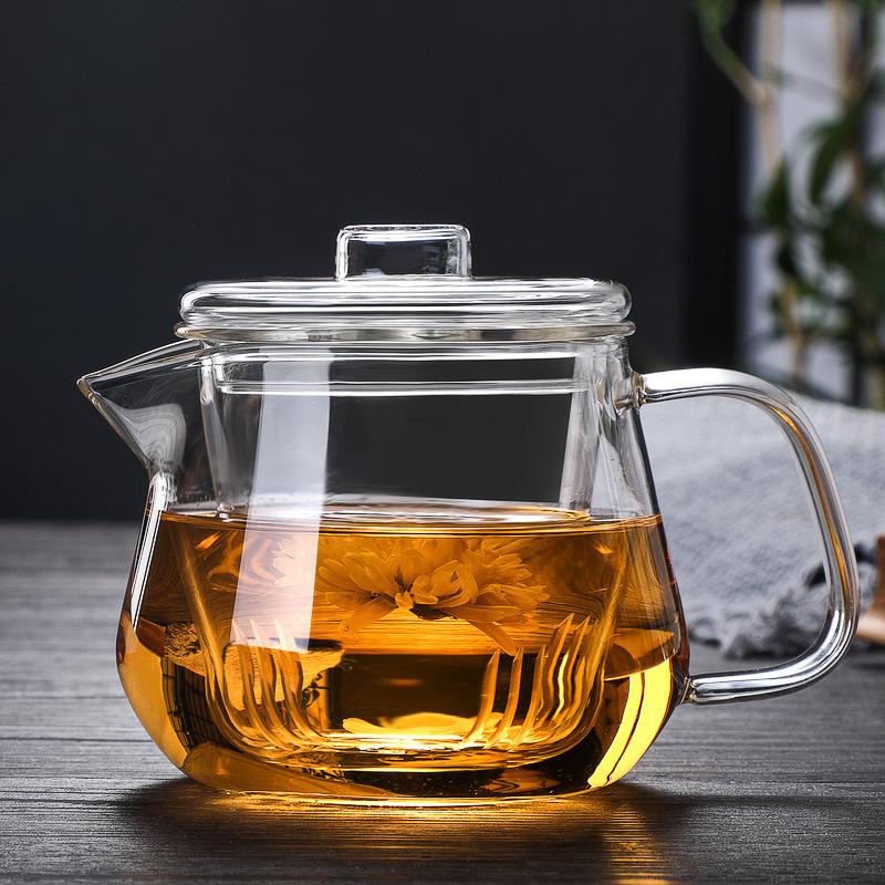 HMLOVE Glass Teapot Penguin Shape Chinese Tea Ceremony Transparent Teawear Set Cup Filter High Boron Silicon Janpanese Pot 500ML