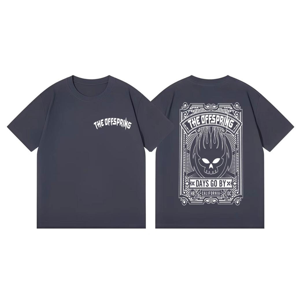 Punk Rock Band The Offspring Double Sided Print Tshirt Fashion Vintage Short Sleeve T Shirts Men Women Casual Cotton Tshirts