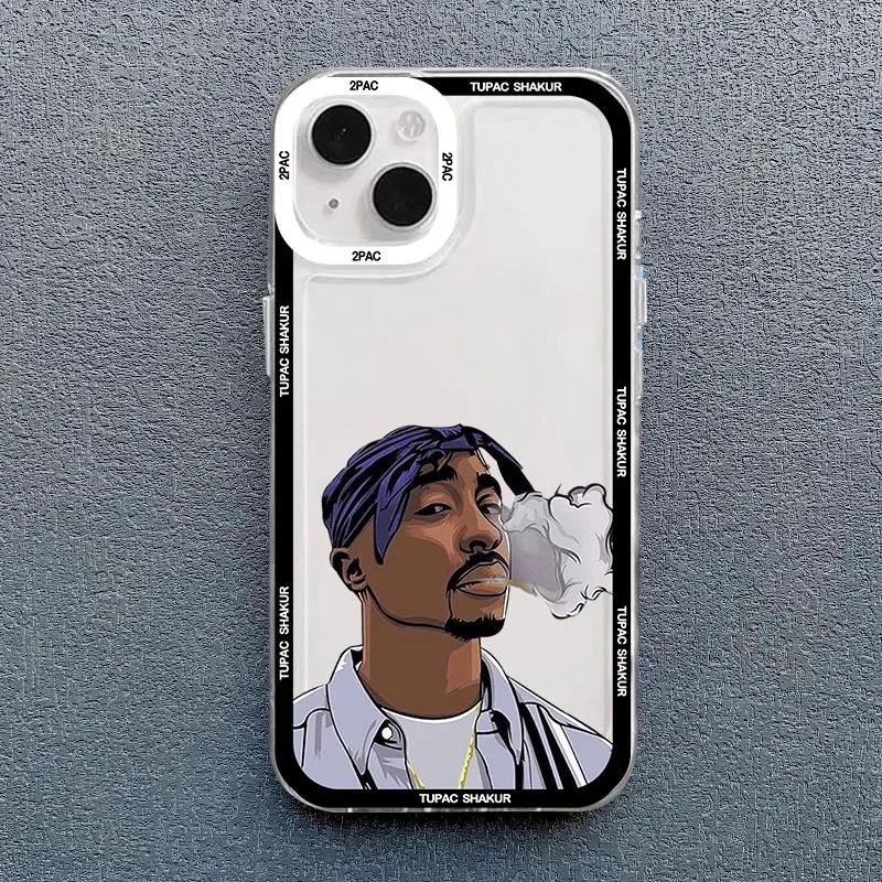 

Rapper 2pac Singer Tupac Phone Case for iPhone 17 16 15 14 13 12 11 Pro Max Mini SE 7 8 Plus Air Shockproof Transparent Cover iPhone 12 Pro