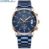 CRRJU 2214New six-hand steel strap solid men's hot-selling casual personalized watch, fashionable and popular for men