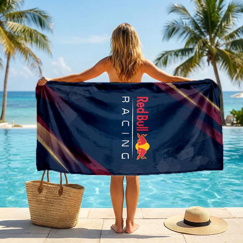 Asciugamano da Spiaggia Moda Red Bull Racing Portatile Morbido Asciugatura Rapida per Nuoto Campeggio Vacanze