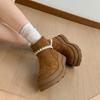 Retro brown British style platform Martin boots women's 2025 new autumn skirt with thin and heightened snow boots