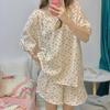 Fancy Underwear Women Small Floral Student Loungewear Printed Half-Sleeve Shorts Can Be Worn Outside Women Sleepwear