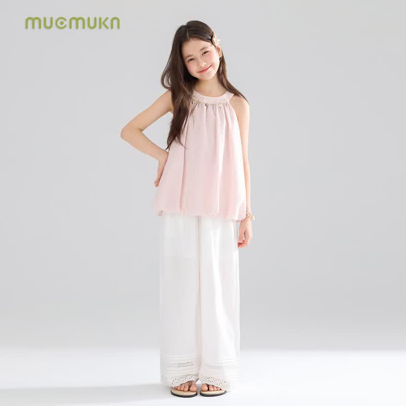 Mucmukn Girls' Cooling Lyocell Sequin Shell Halter Vest Top