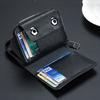Short Coin Purse Compact Double Buckle Wallet Men'S Card Holder Stylish Pu Leather Wallet For Men'S Accessory Casual Use