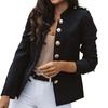 Office Lady Blazer Solid Color Single Breasted Autumn Winter Elegant Slim-fitting Suits Coat for Daily Wear