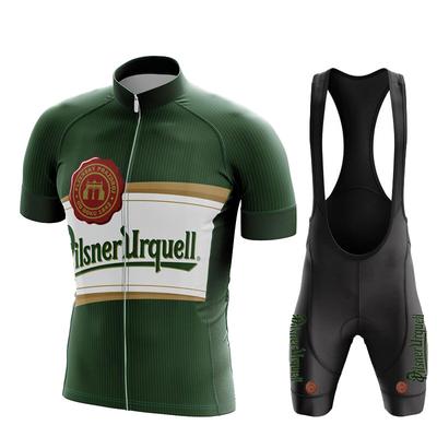 Traje de Ciclismo Transpirable de Verano 2026 Conjunto Ropa de Bicicleta Rayas Verdes Pequeñas para Hombre de Chequia Manga Corta Secado Rápido Maillot de Ciclismo Traje de Ciclismo Hombre