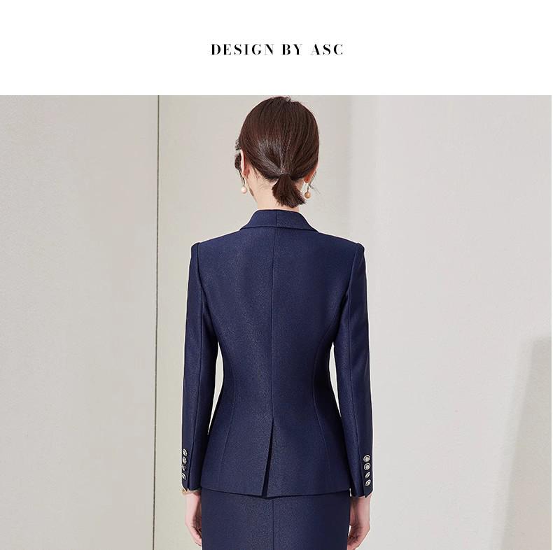 Aishangchen Navy Blue Professional Suit – Elegant Style for Hotel Reception & Sales Department
