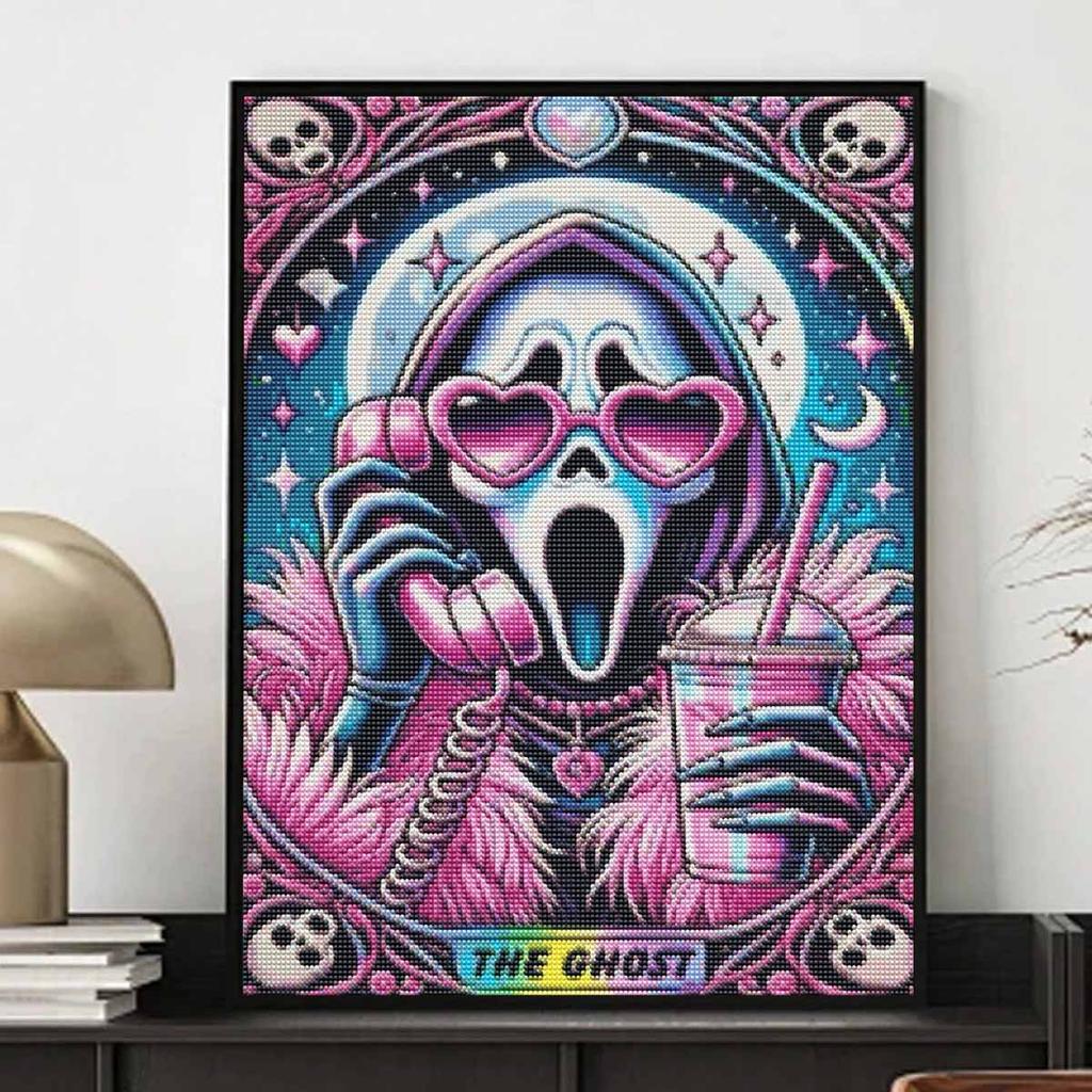 Creative Diamond Painting Kit for Adults DIY Ghost Rhinestone Picture Canvas for Leisure Craft Wall Art and Gift Making Fun Set