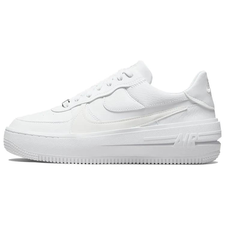 Nike Womens Air Force 1 PLT.AF.ORM 'Triple White' (women's sizes) White / Summit White / White / White Skate Shoes DJ9946 100