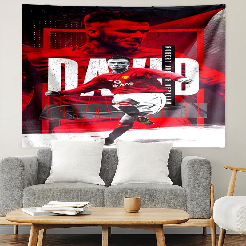 David Manchester United Legend Tapestry, Unique Design Tapestry, Suitable for Bedroom,Livingroom, Playroom,Heartwarming Fan Holiday Gifts