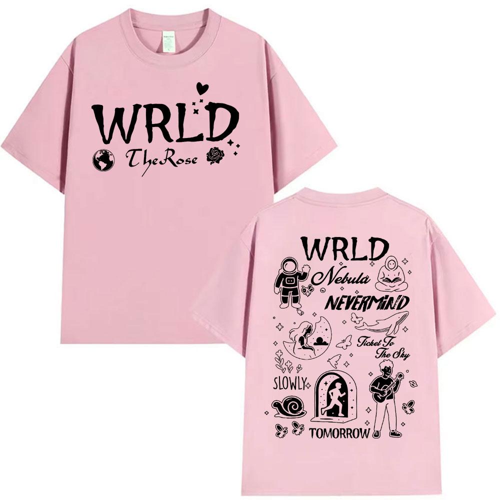 The Rose Once Upon AWRLD World Tour 2025 T Shirts Men Women Hip Hop Kpop Fashion Cotton Short Sleeve Tshirt harajuku streetwear