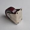 1.5-inch Red Polyurethane Fixed Wheel with Chrome Bracket, Universal Directional Caster Swivel