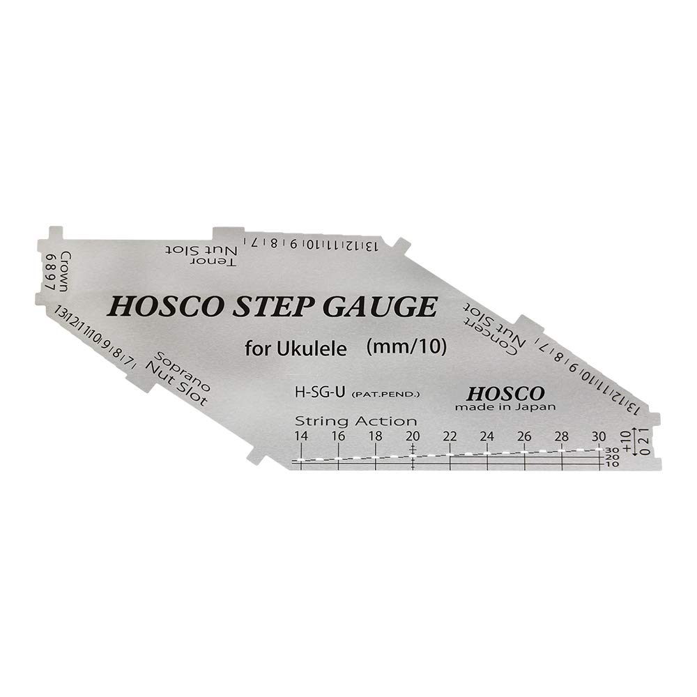 

HOSCO Инструменты для изготовления гитар Шаблон для измерения высоты порожка, ладов, укулеле, глубины пазов и т. д.. (H-SG-U)