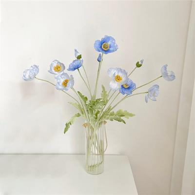 1 Strauß 4 Köpfe Künstliche Blumen Gefälschte Seide Kornblume Hochzeitsblumenstrauß Hausgarten Party Dekoration