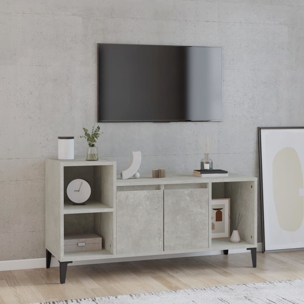Buy TV Concrete Grey 100x35x55 cm Engineered Wood at affordable