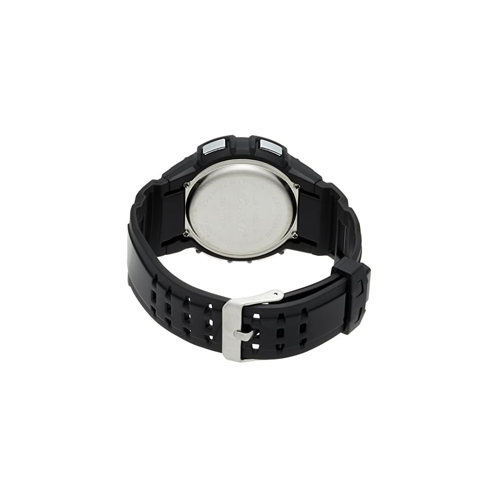 Arias Digital Solar Radio-Controlled Watch Men's Waterproof Multi-Function with Backlight and Urethane Strap Black AD06519RCSOL5