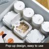 Plastic Storage Box Pop Window Type Beads Container Useful Cotton Swab Box  Hair Accessories Class