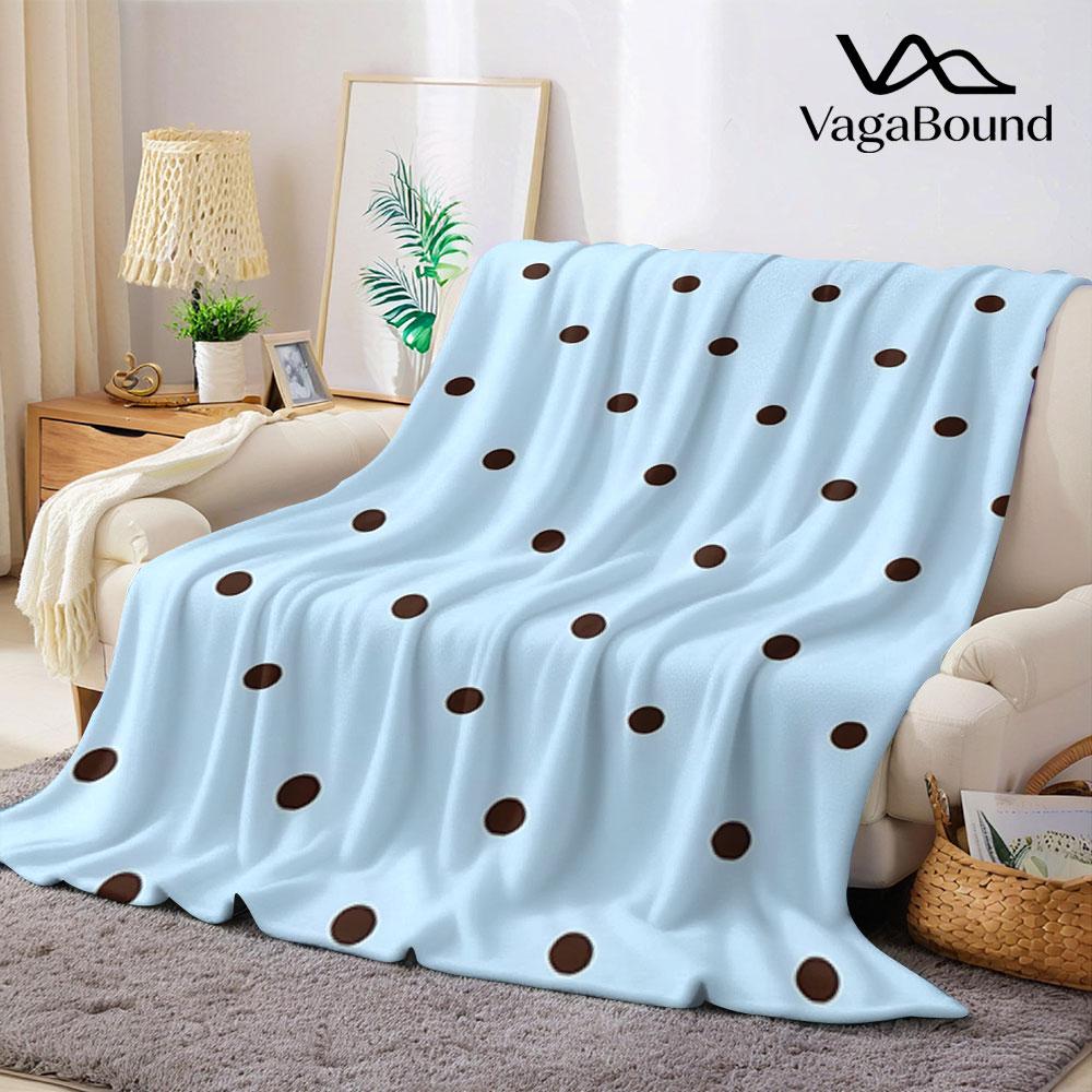 Klassische Polka-Dot-Flaneldecke Vielseitig für alle vier Jahreszeiten für Sofa, Büro, Bett, Reisen, Camping Weich Gemütlich Zum Schlafen Und Entspannen